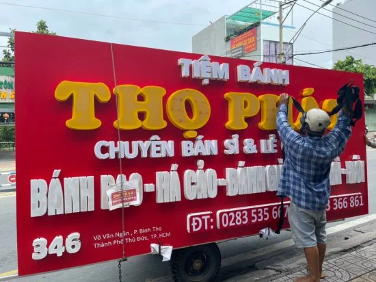 LÀM BẢNG HIỆU CHO TIỆM BÁNH THỌ PHÁT, QUẬN THỦ ĐỨC